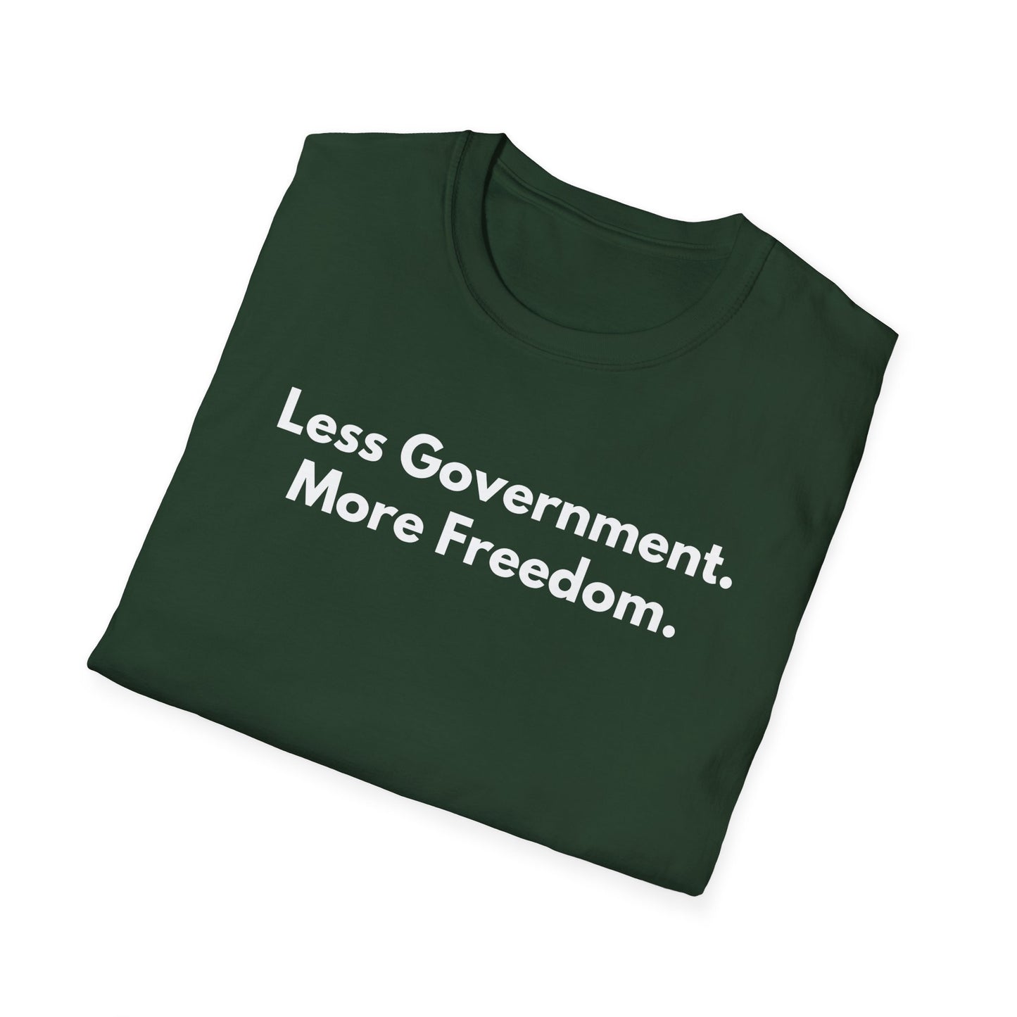 Unisex Soft-Style T-Shirt – "Less Government. More Freedom"