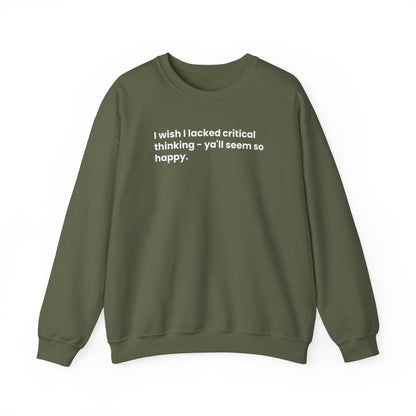 Critical Thinking Unisex Heavy Blend™ Crewneck Sweatshirt