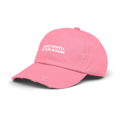 "Make Orwell Fiction Again" Unisex Distressed Cap