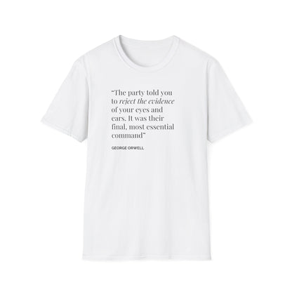 Unisex Soft-Style T-Shirt – "Reject the Evidence"