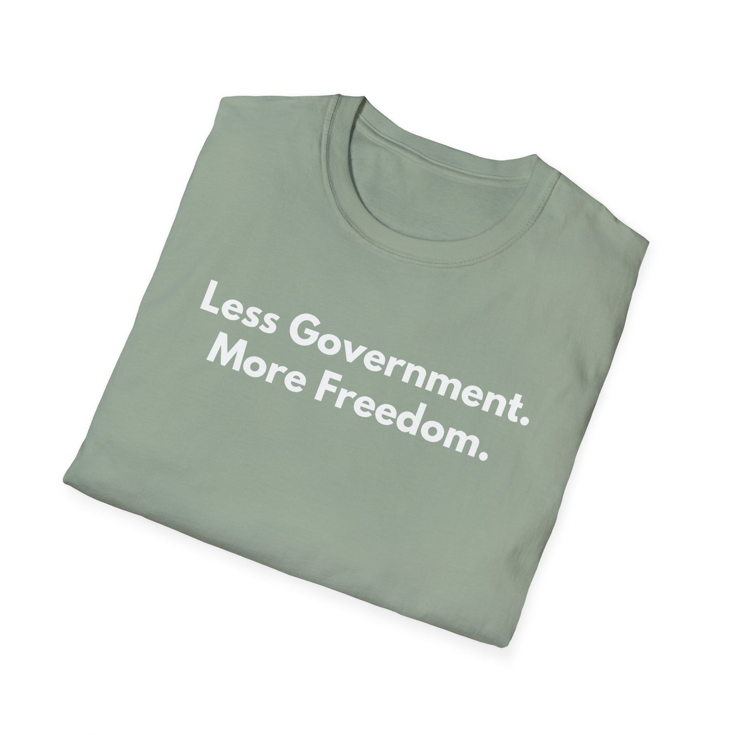 Unisex Soft-Style T-Shirt – "Less Government. More Freedom"