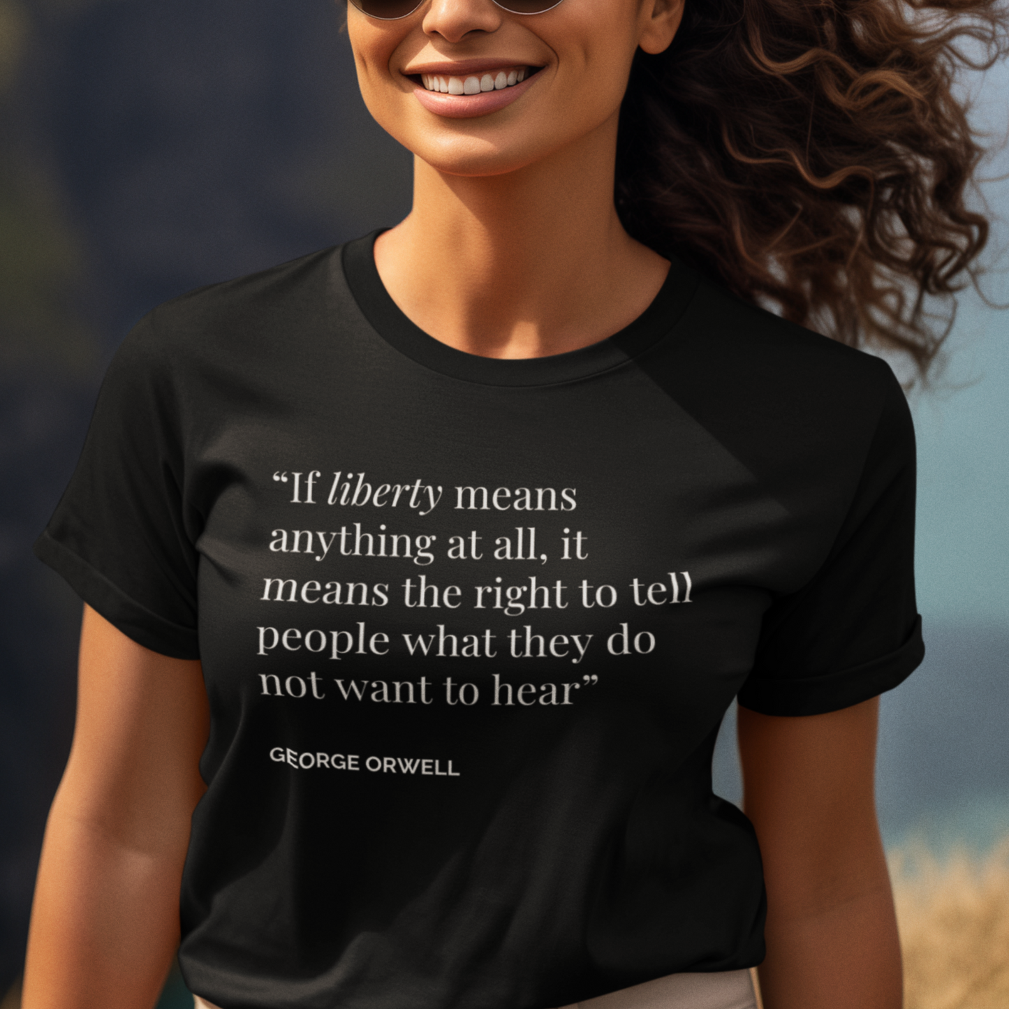 Unisex Soft-Style T-Shirt – "Liberty Means the Right to Speak"