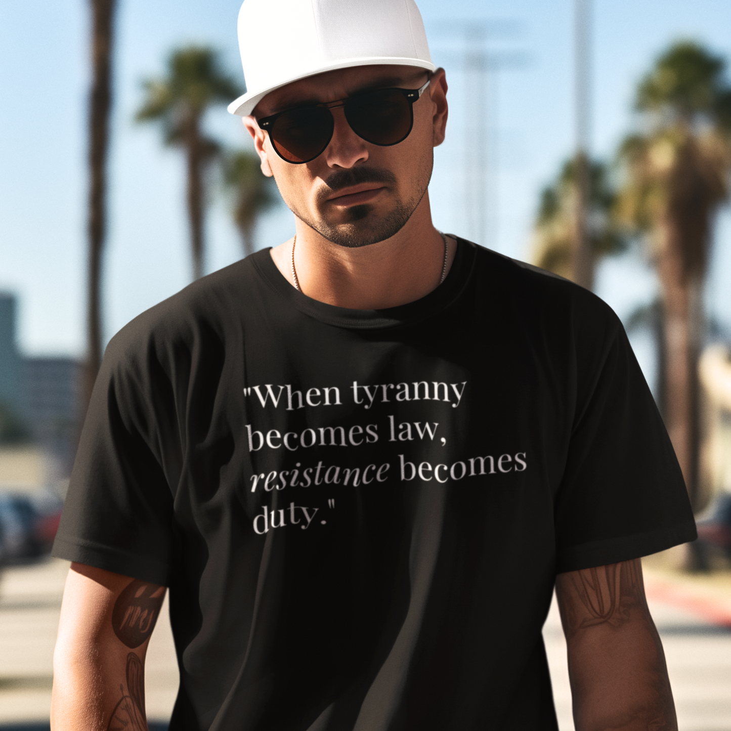 Unisex Soft-Style T-Shirt – "When Tyranny Becomes Law, Resistance Becomes Duty"