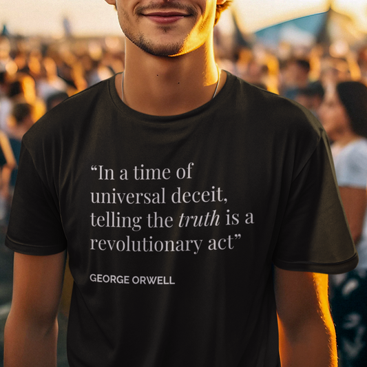 Unisex Soft-Style T-Shirt – "Revolutionary Act - George Orwell"